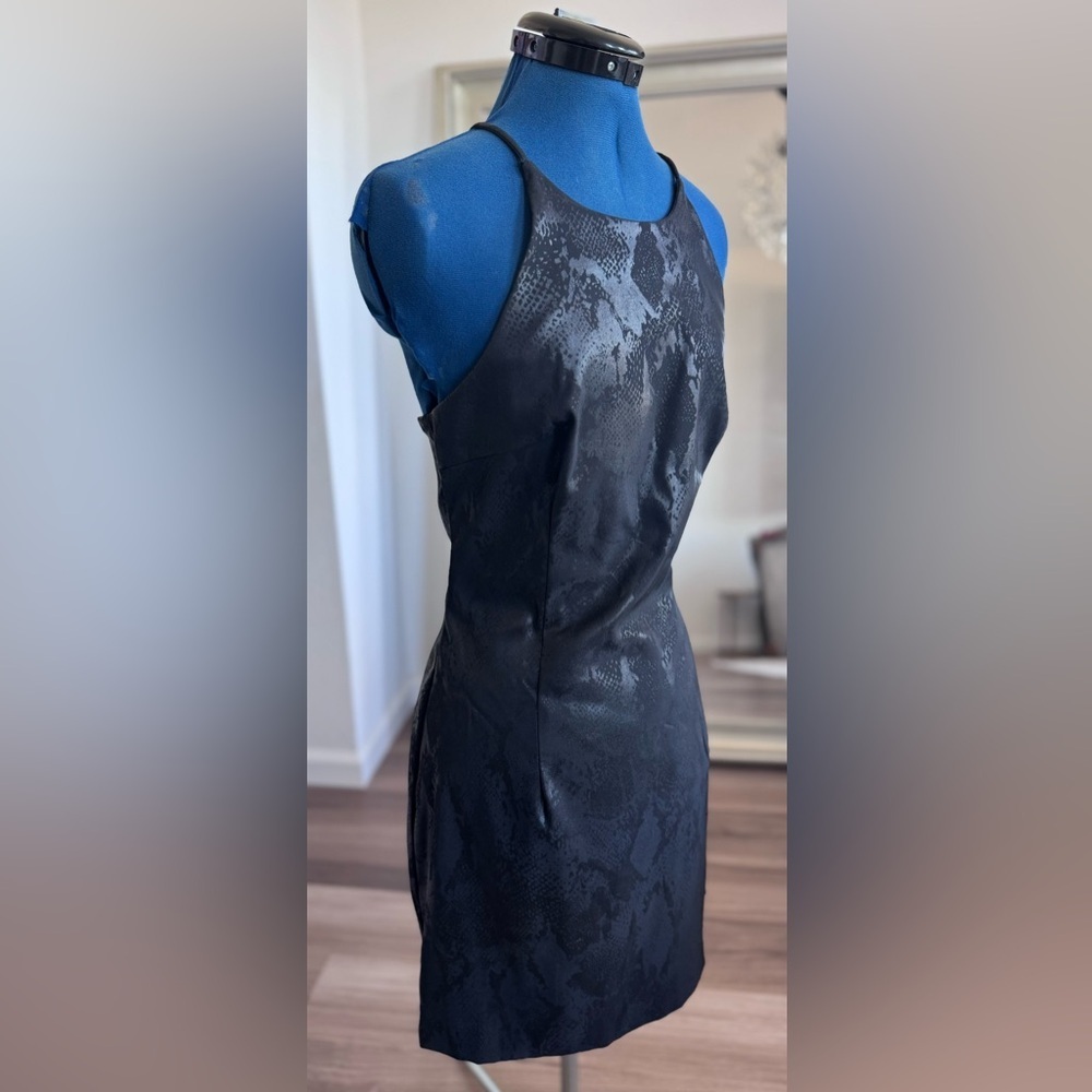 Vintage 90s Y2K Rampage jacquard high square neck mini dress Jrs Size 9